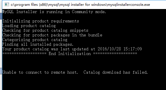 MySQL Installer is running in Community mode.