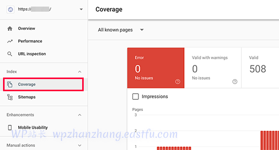 Google Search Console 中的索引覆盖率报告 - WPBeginner Google Search Console 中的索引覆盖率报告