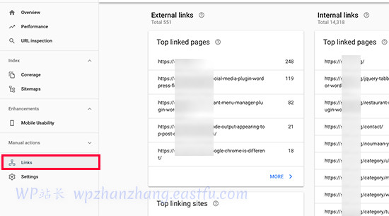 Google Search Console 中的链接报告 - WPBeginner Google Search Console 中的链接报告
