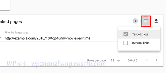按目标页面过滤链接 - WPBeginner 按目标页面过滤链接