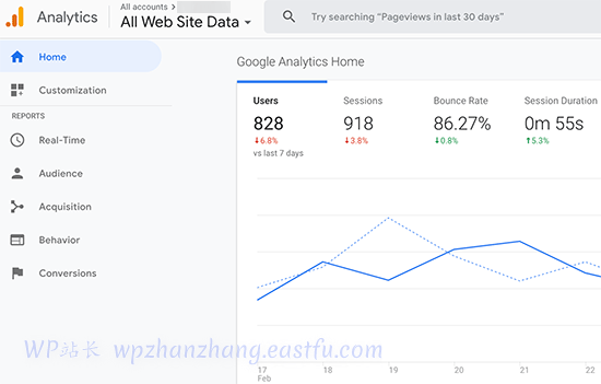 谷歌分析报告 - WPBeginner 谷歌分析报告