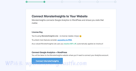 连接 MonsterInsights - WPBeginner 连接 MonsterInsights
