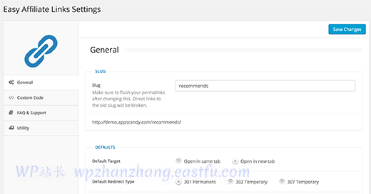 Easy Affiliate Links 设置 - WPBeginner Easy Affiliate Links 设置