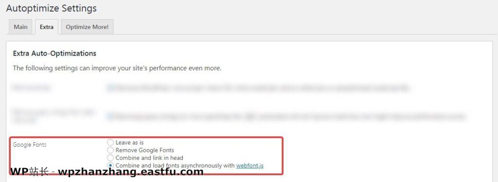 WordPress 速度优化的完整指南 57 使用Autoptimize插件中的Extra Settings