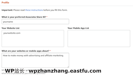 Amazon Associates 帐户信息 Amazon Associates account information