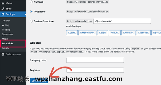 刷新永久链接以创建 .htaccess 文件 Refresh permalinks to create .htaccess file