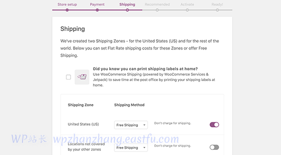 设置运费 Set up shipping costs