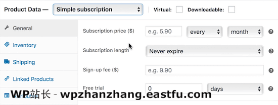 WooCommerce 订阅选项 WooCommerce subscription options