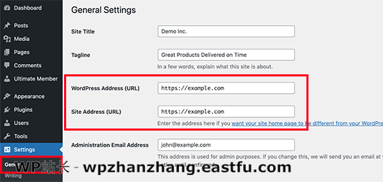 WordPress 网址设置 WordPress URL settings