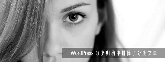 WordPress 分类归档中排除子分类文章