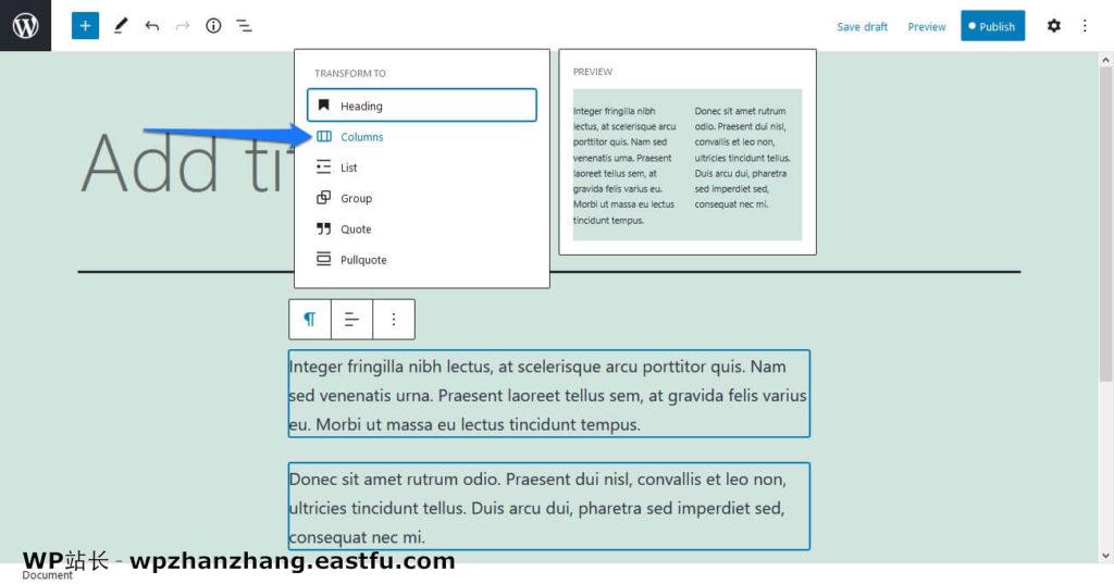 您可能不知道(但应该知道)的19个古腾堡编辑器功能 20 古腾堡功能使用列块创建列