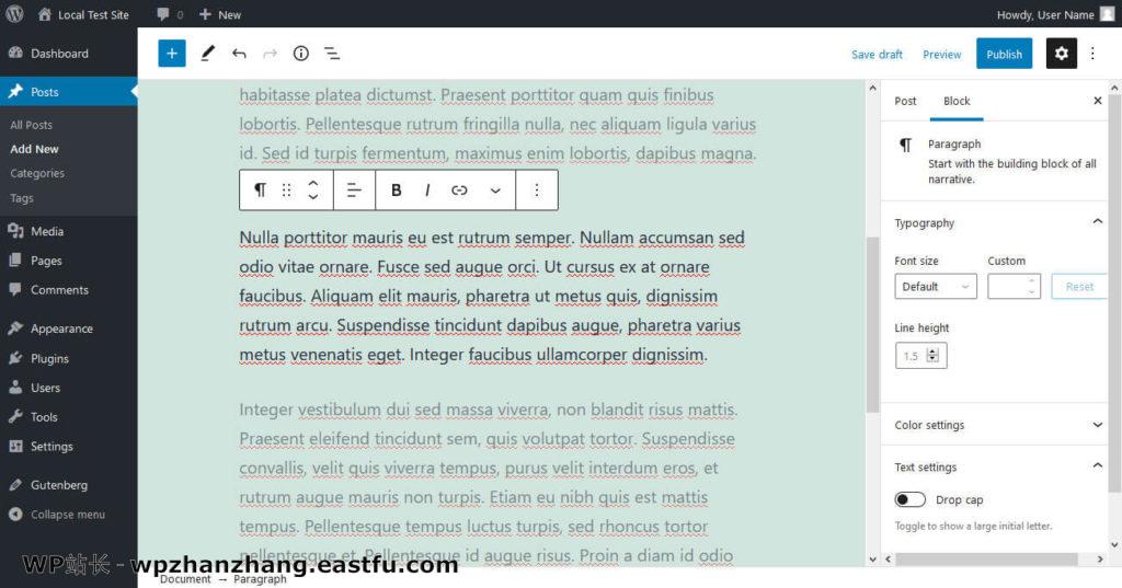 您可能不知道(但应该知道)的19个古腾堡编辑器功能 3 聚光灯模式示例