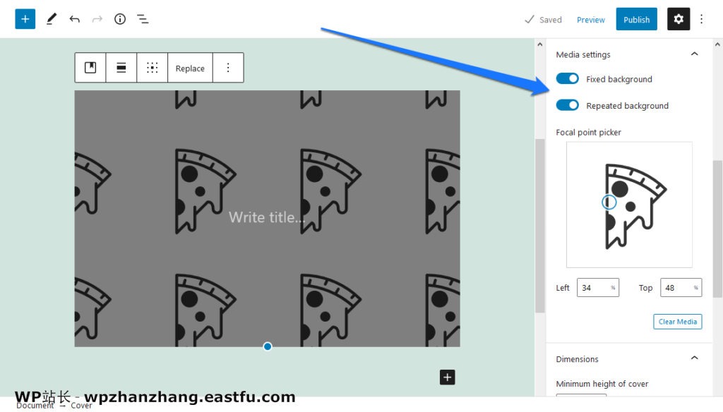 您可能不知道(但应该知道)的19个古腾堡编辑器功能 22 wordpress 5.6 覆盖块重复背景选项