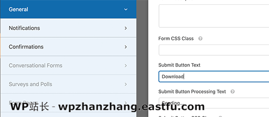 更改提交按钮文本 Change submit button text