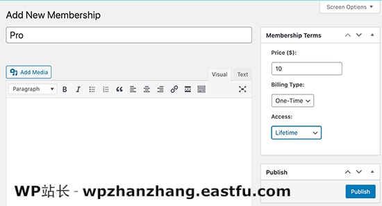 在 MemberPress 中创建会员计划 Creating a membership plan in MemberPress