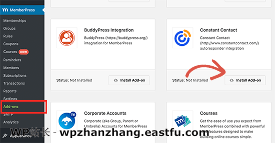 安装电子邮件营销插件 Install email marketing addon
