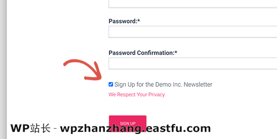 注册选项以加入您的电子邮件列表 Sign up option to join your email list