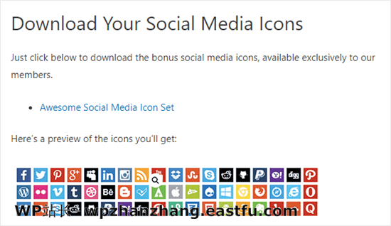 会员新闻文件的下载页面 The download page for the MemberPress file