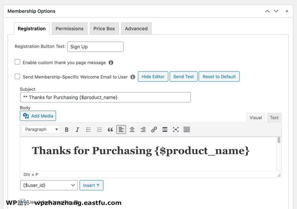 使用MemberPress建立WordPress会员网站 3 MemberPress的电子邮件模板和欢迎电子邮件编辑器。