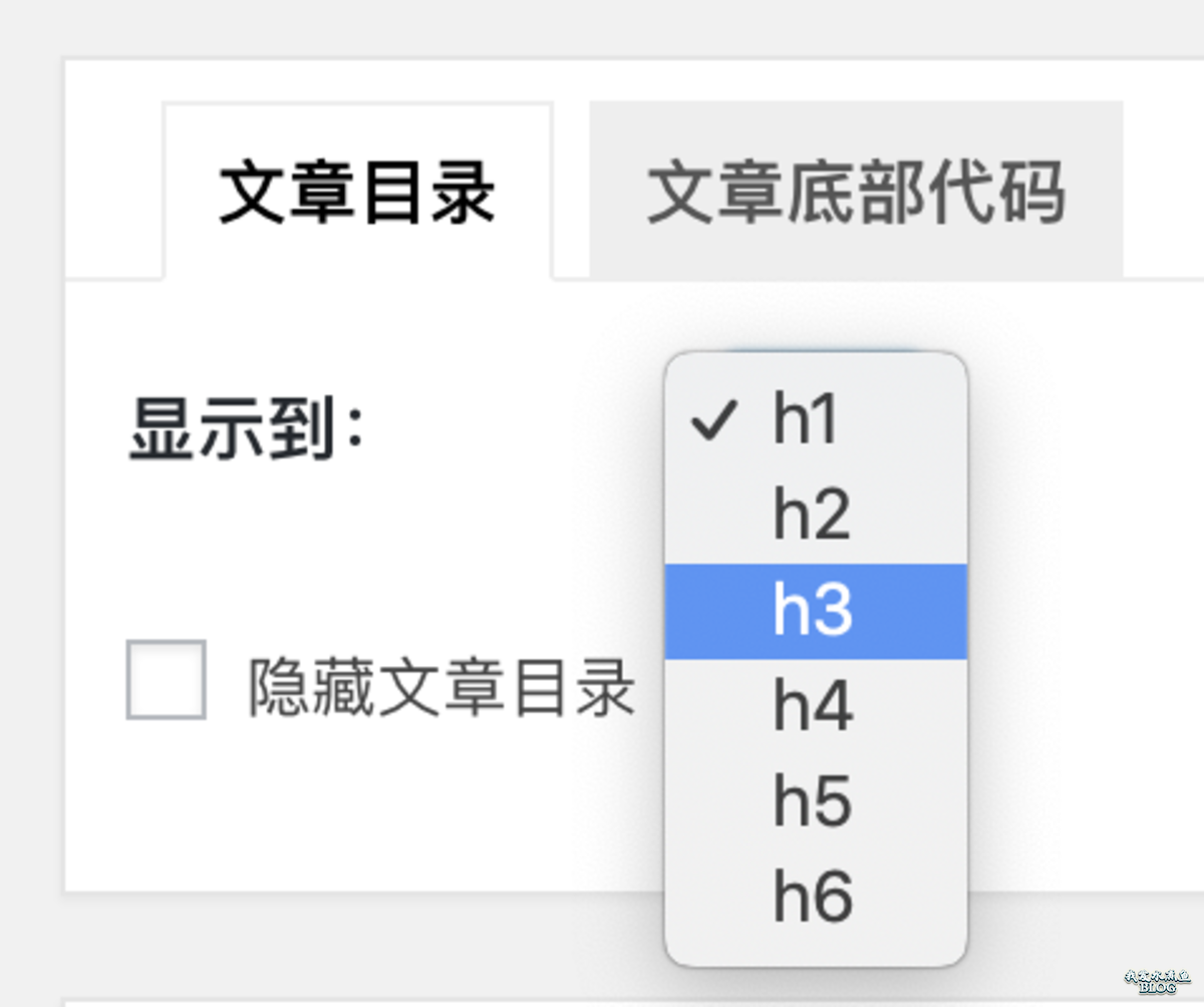 WordPress 文章目录文章选项设置