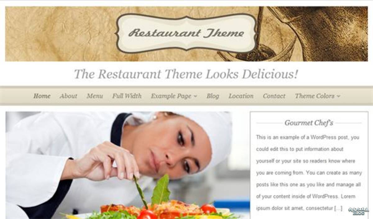 Organic Restaurant Theme 