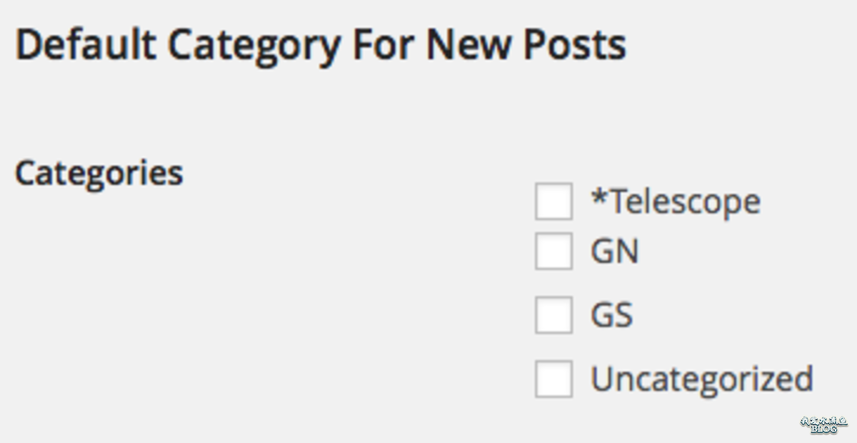 WordPress Default Category