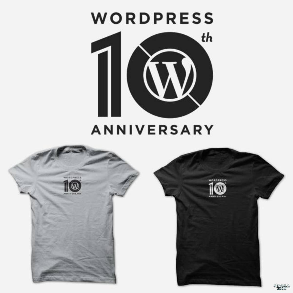 WordPress 推出 10 周年纪念T恤