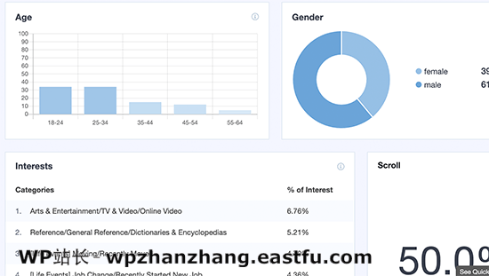 MonsterInsights 中的人口统计数据 Demographic data in MonsterInsights