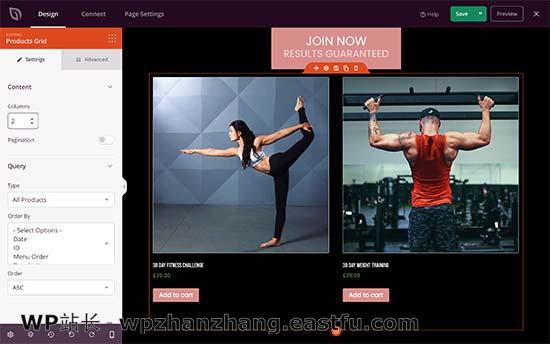 Products on a landing page for eCommerce website 如何使用WordPress制作落地页 10