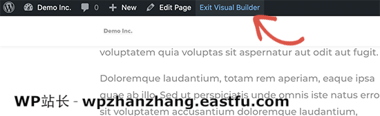 Exit visual page builder 如何使用WordPress制作落地页 34