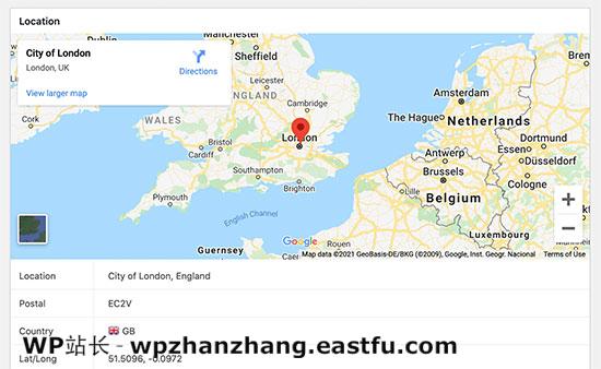 在 Google 地图上为您的 WordPress 潜在客户表单指明了地理位置 Geolocation pointed on Google map for your WordPress lead form