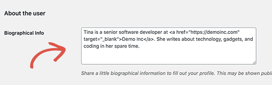 Add author biographical information Add author biographical information