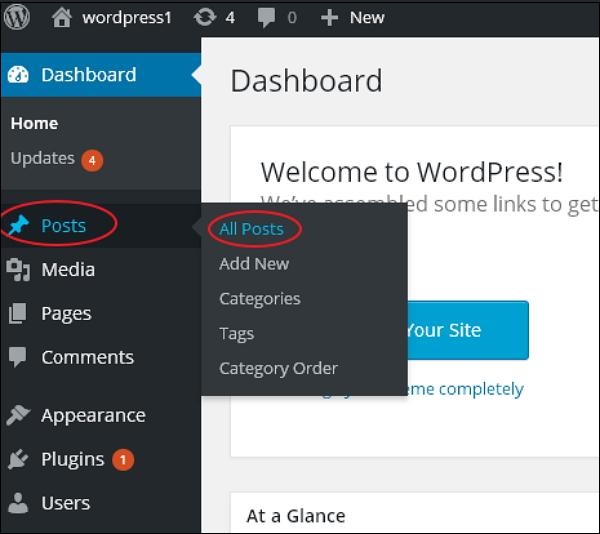 WordPress delete posts